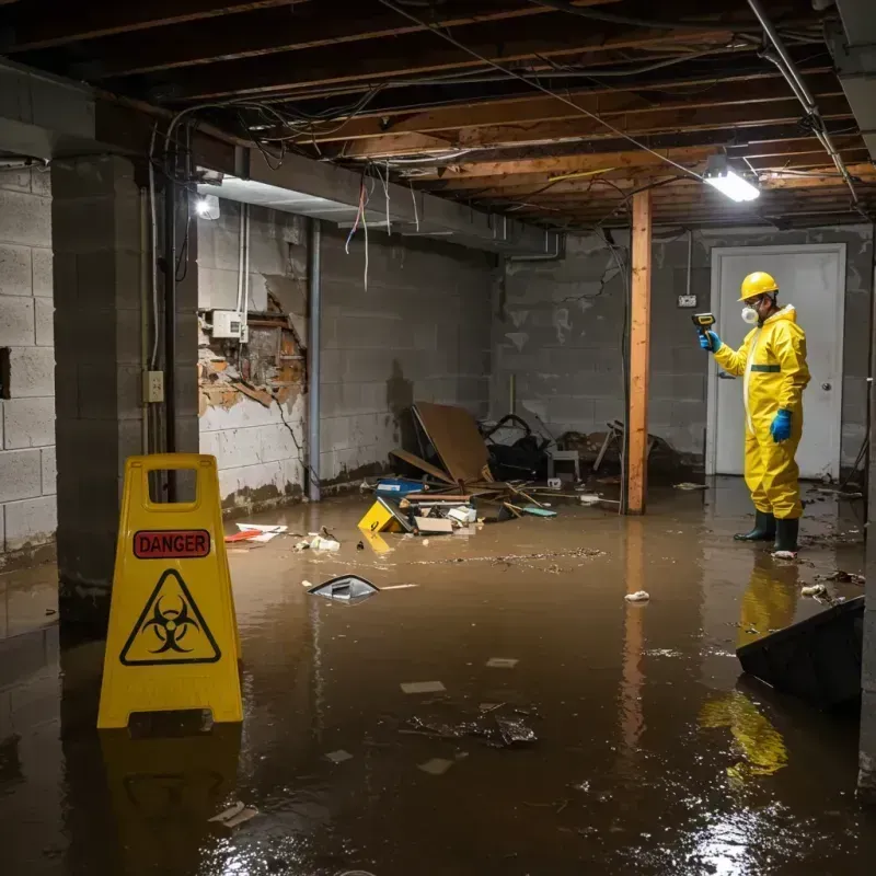 Flooded Basement Electrical Hazard in Prospect, OH Property